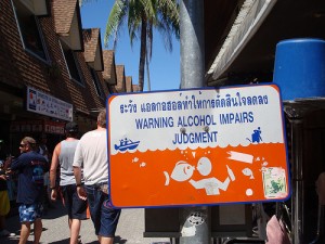 Sign Drunk People Kiss Fish
