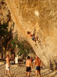 Free climbing at Phra Nang