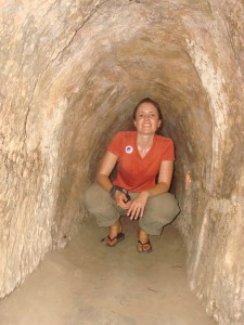 Inside Cu Chi tunnel Vietnam