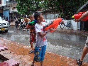 Lao New Year Mark's Water Fight