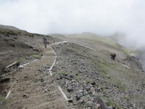 Steps on Summit Trail Mt. Taranaki