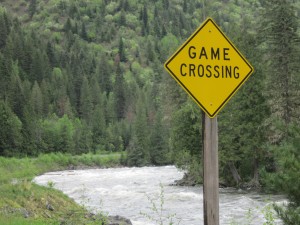 Game Crossing sign